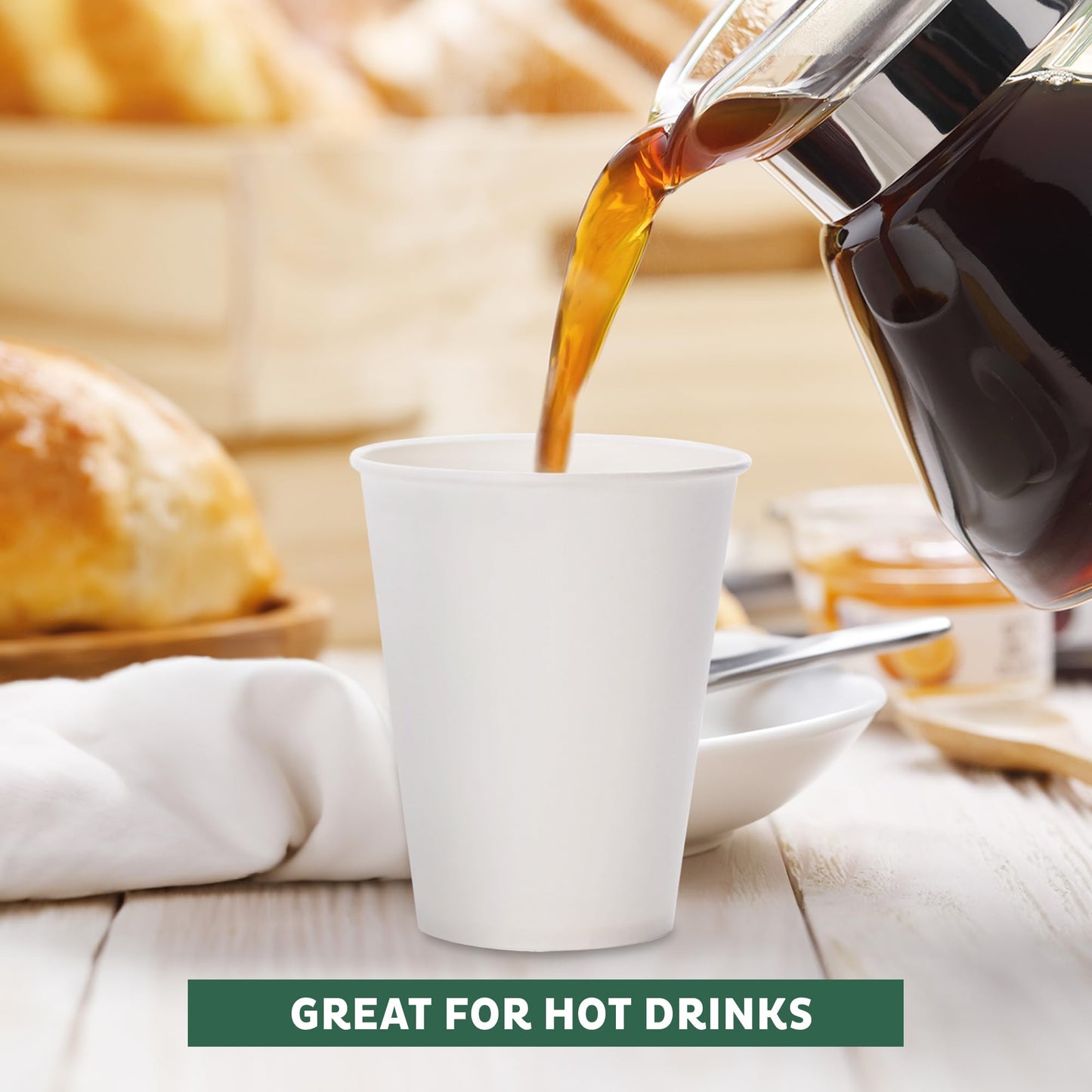 Coffee Cups 20 oz [300 Pack] Disposable Paper Cups for Hot or Iced Coffee Cup (20 oz)