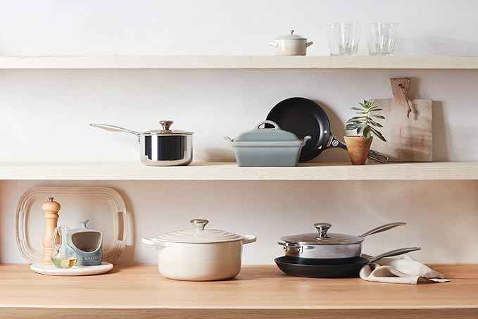 Le Creuset Stoneware Heritage Covered Square Casserole, 2.5qt. (9"), Sea Salt