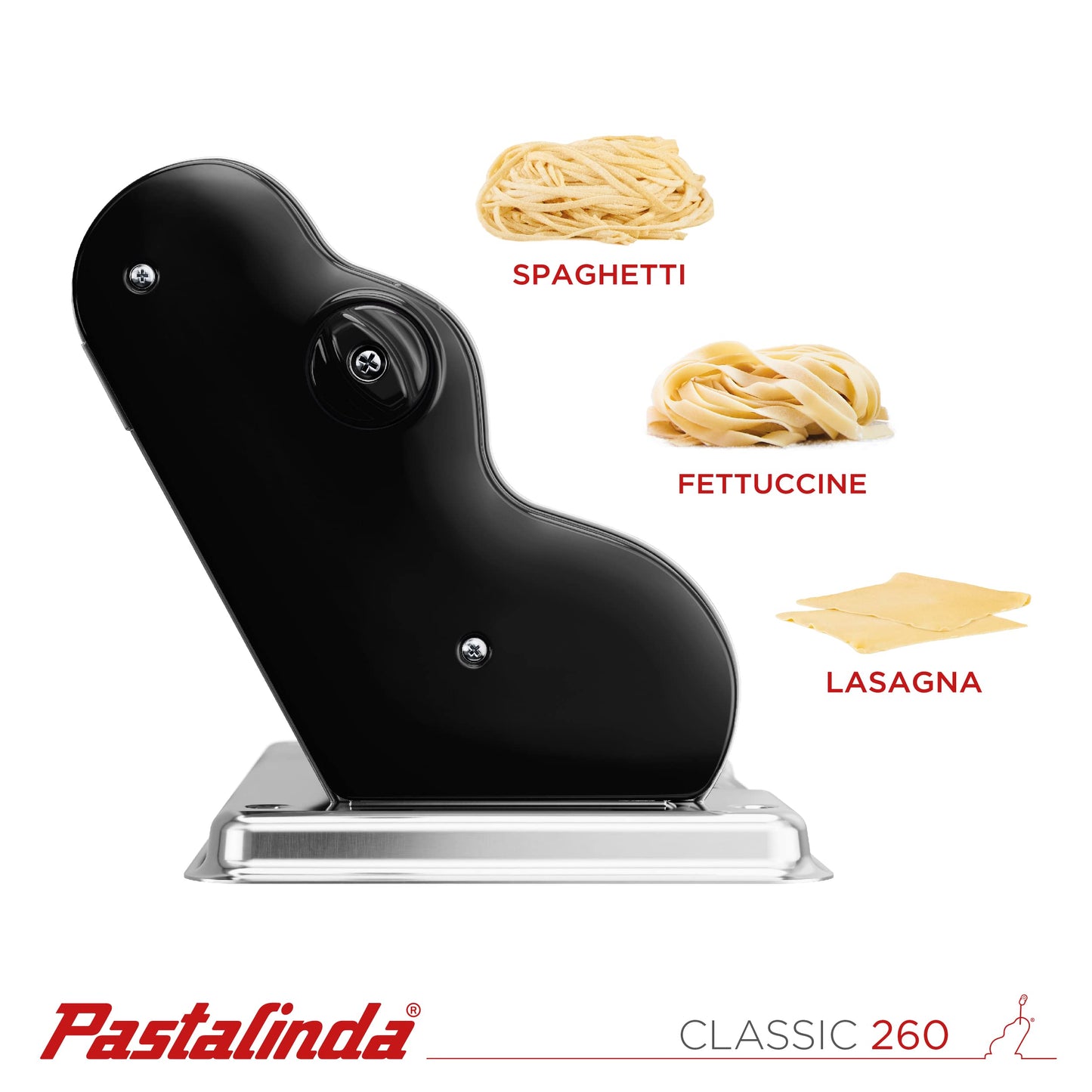 Classic 260 Pasta Maker Machine (Black)