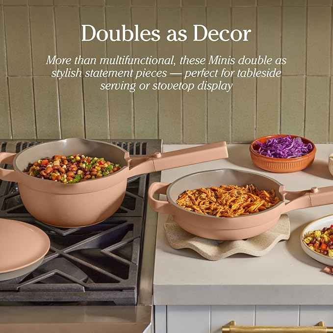 Our Place Mini Cookware Duo | 6-Piece Ceramic Cookware Set with Mini Always Pan & Mini Perfect Pot | Induction & Oven Safe up to 450°F | Nonstick, PFAS-Free Non-Toxic Cookware | Spice