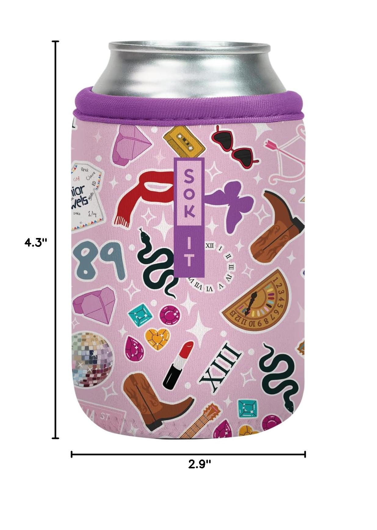 CanSok Sleeve for Beer & Soda Insulated Neoprene Cover (On Tour / 12oz Can Sleeve)