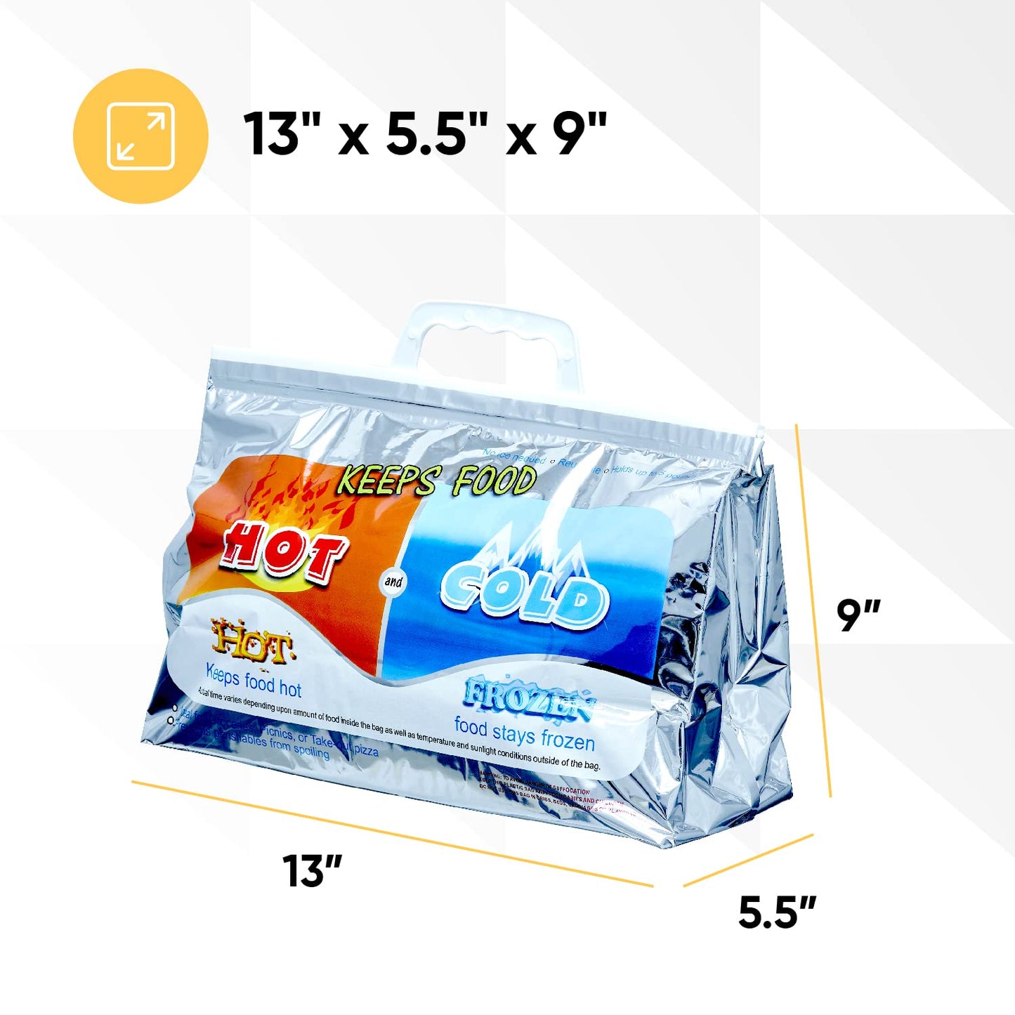 Hot and Cold Insulated Bags for Food Delivery (Small (Lunch Size))