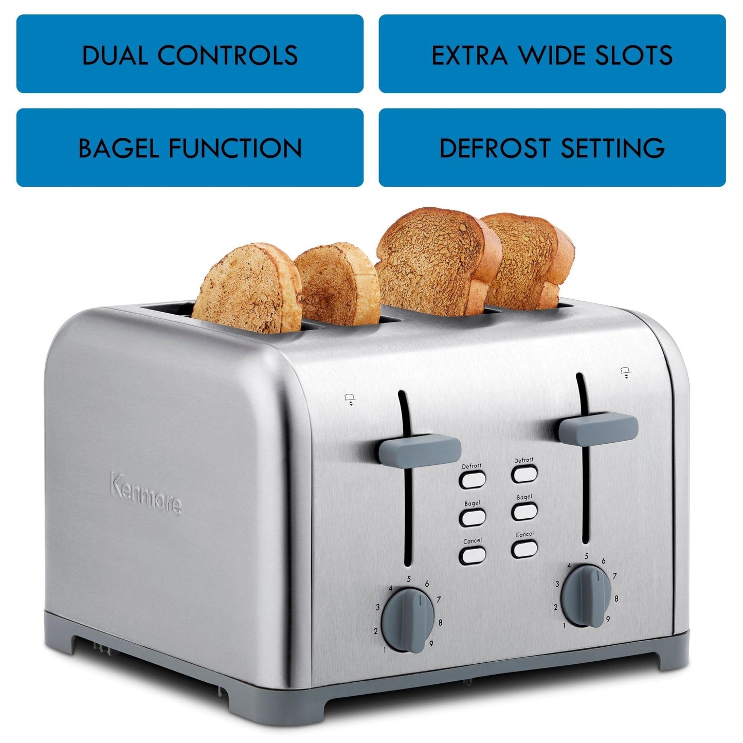 Kenmore Toaster 4 Slice (Silver)