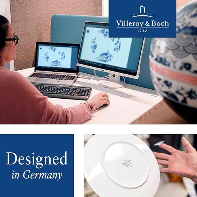 Villeroy & Boch For Me Round Vegetable Bowl, 9 in, Premium Porcelain, White