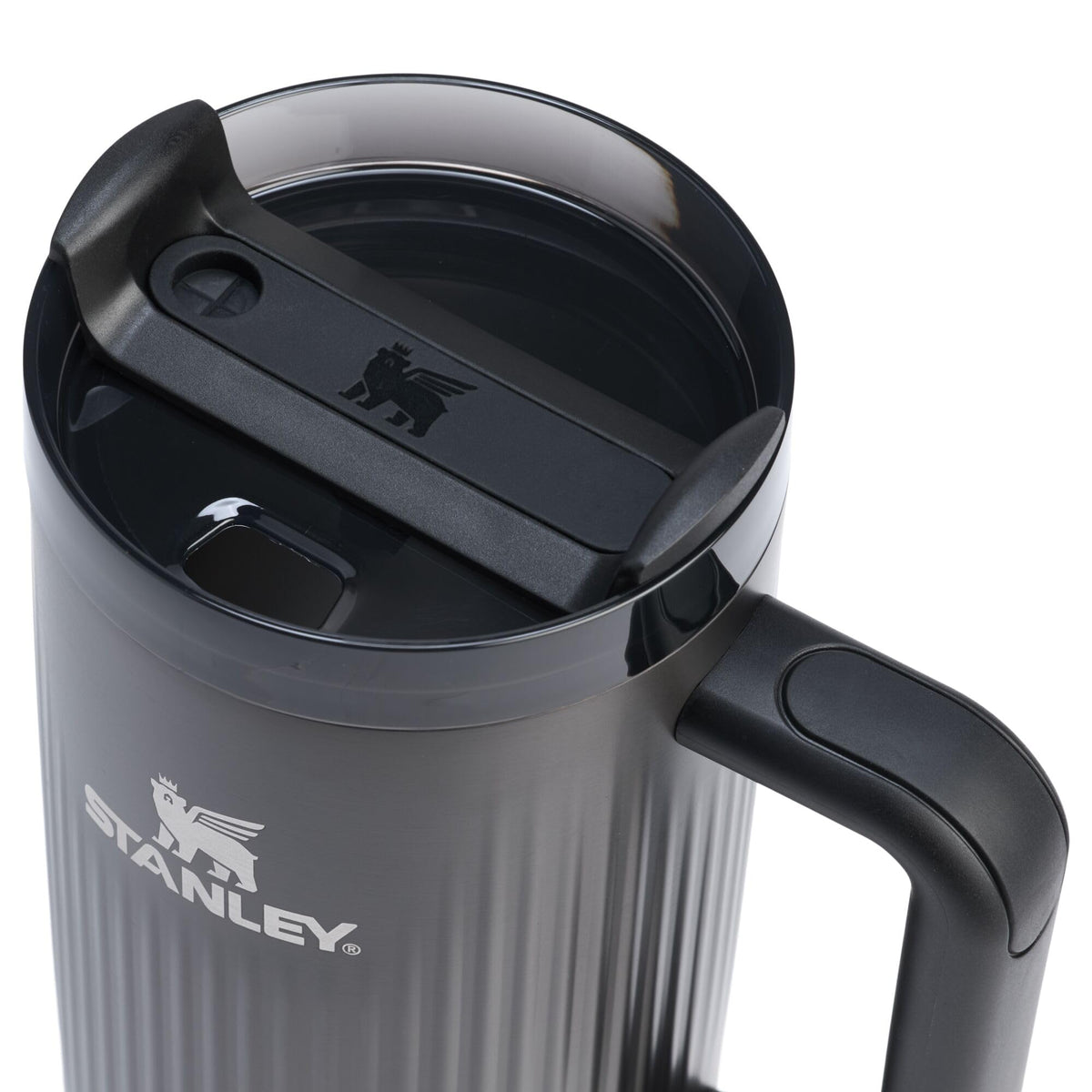 Quencher H2.0 Tumbler with Handle and Straw 40 oz (40 Ounces / Fluted Black)