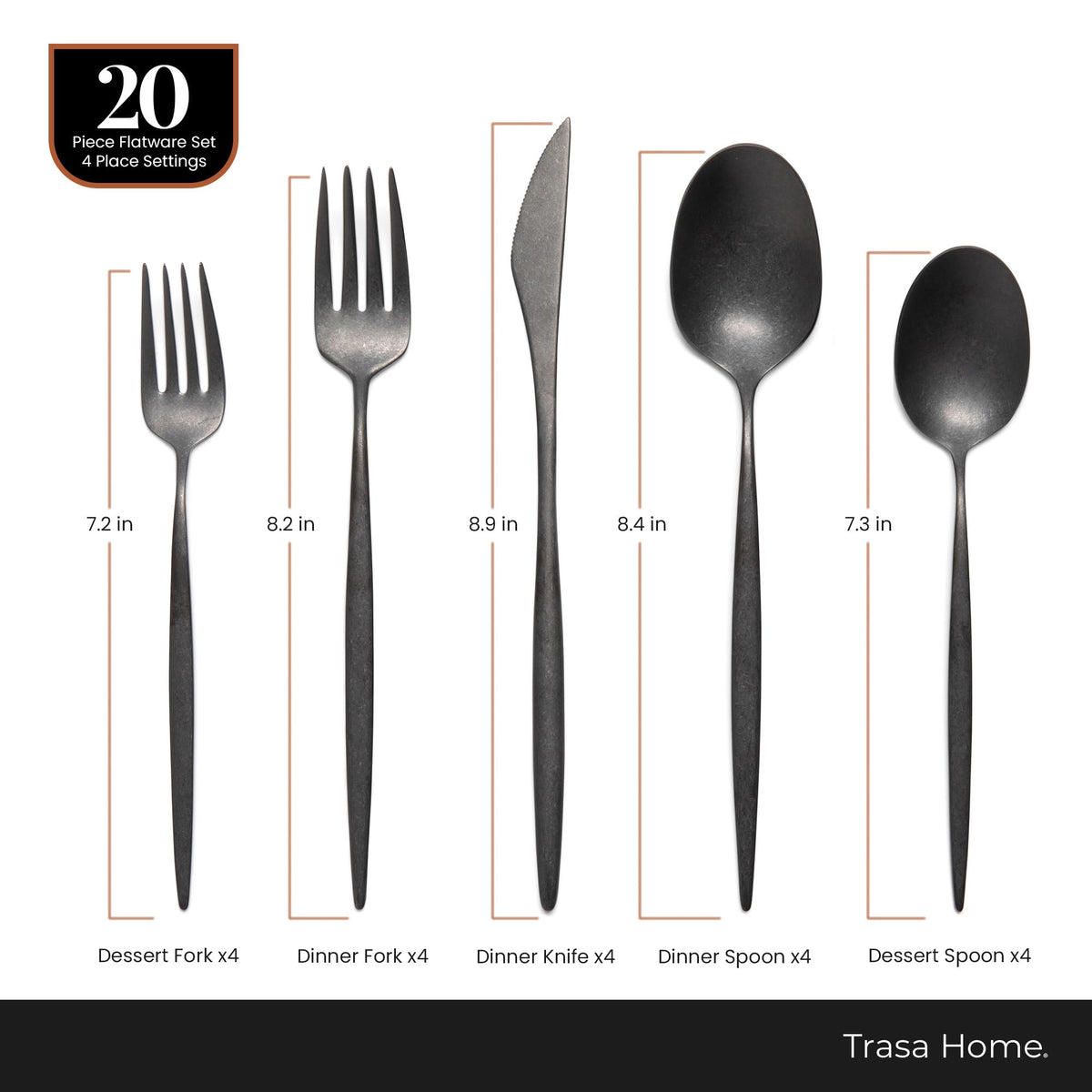 Luxury Vintage Flatware 20 (Vintage Black)