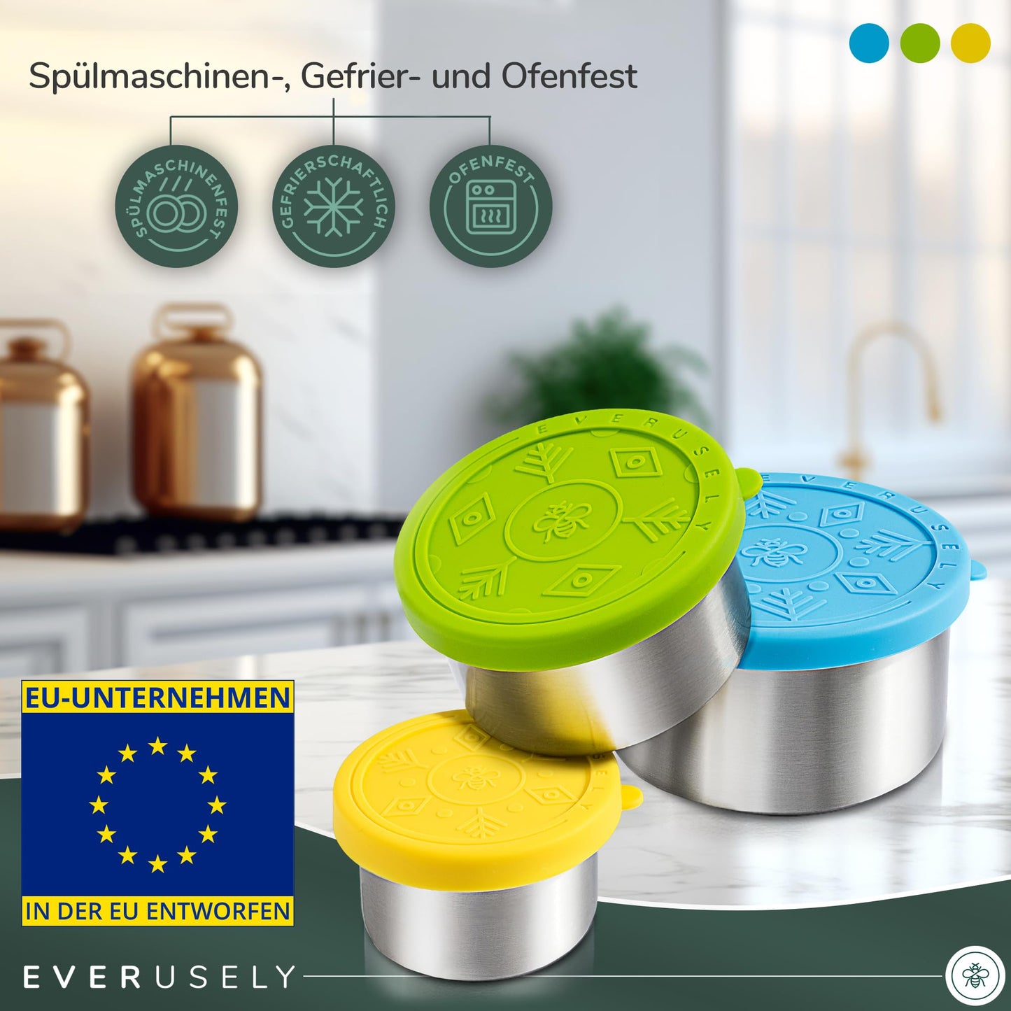 Stainless Steel Snack Containers (Summer)