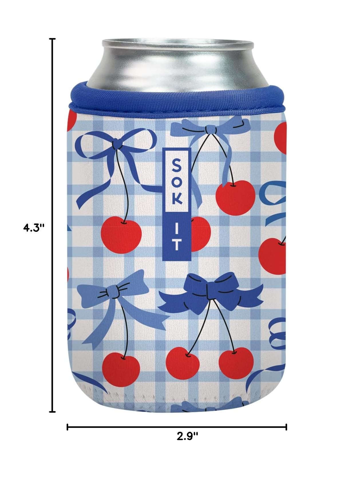 CanSok Sleeve for Beer & Soda Insulated Neoprene Cover (Cherry Picked / 12oz Can Sleeve)