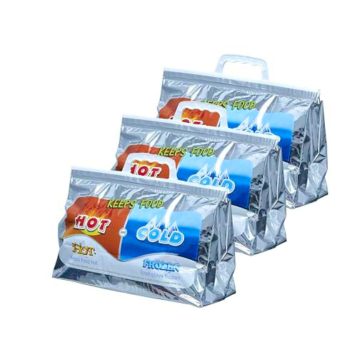 Hot and Cold Insulated Bags for Food Delivery (Small (Lunch Size))