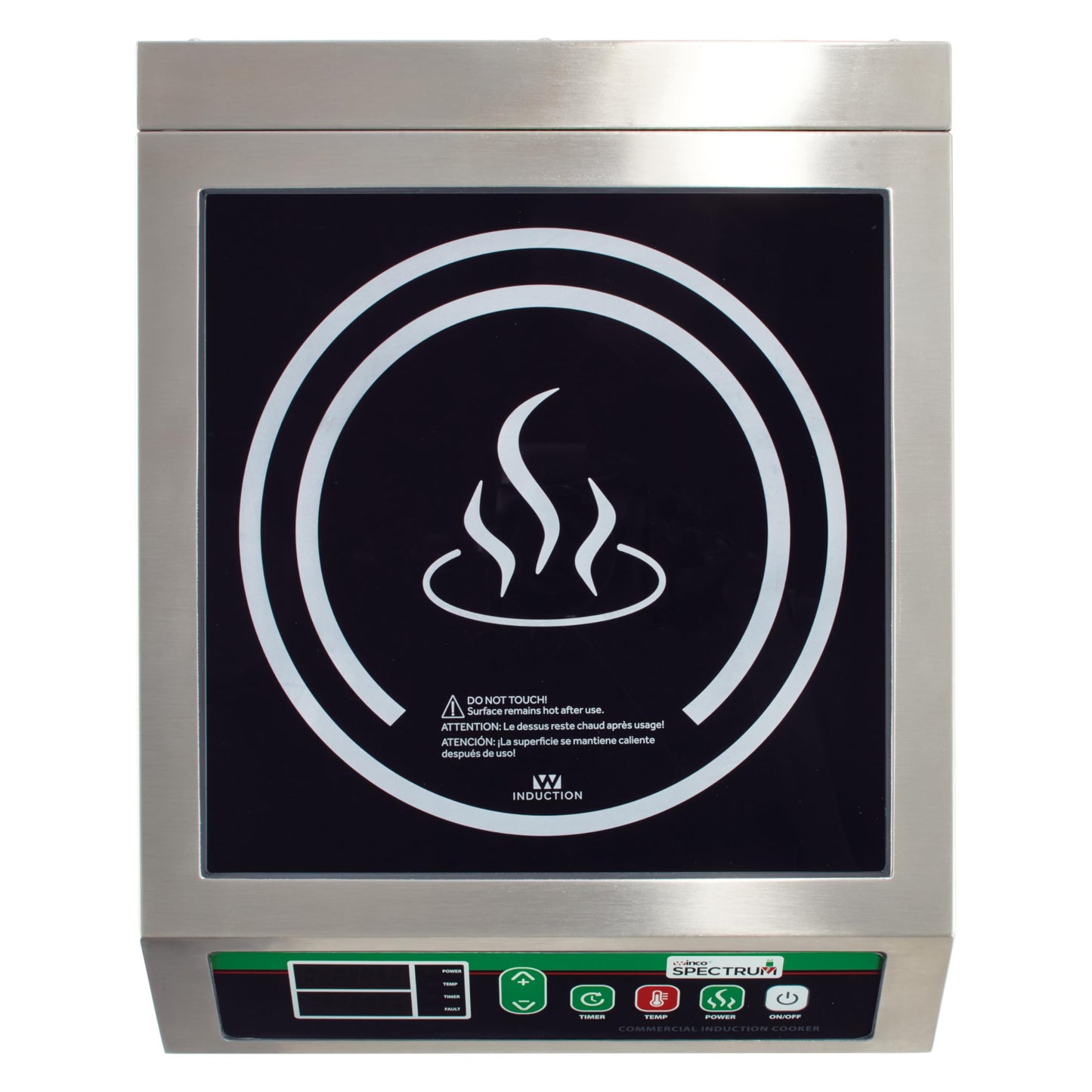 3400W Silver Black Induction Cooktop Burner (3400 W (240V) / Countertop / Silver/Green/Black)