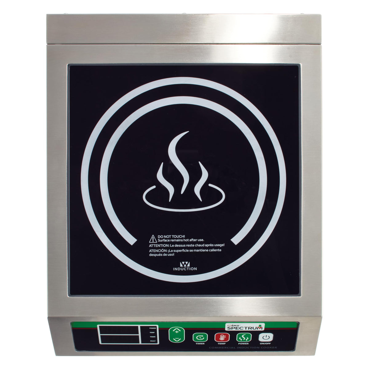 1800W Silver Black Induction Cooktop Burner (1800 W (120V) / Countertop / Silver/Green/Black)