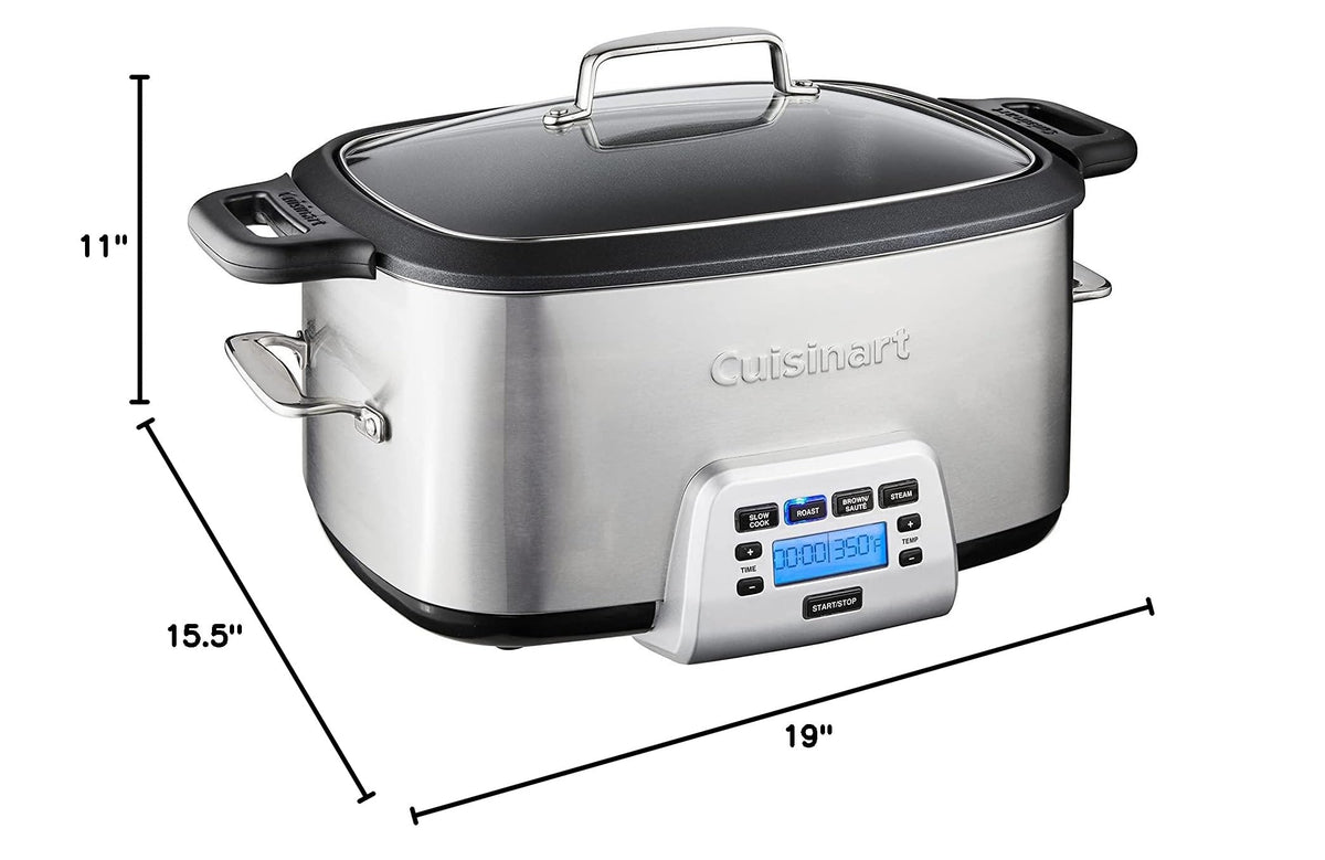 MSC-800 7-Quart 4-in-1 Cook Central Multicooker, Stainless Steel/Black (7 Quarts / Cooker)