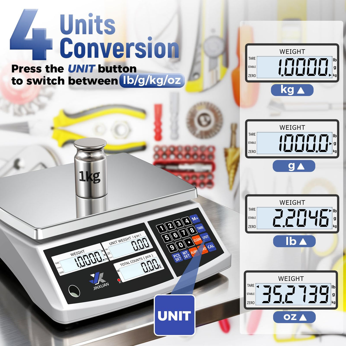 Industrial Counting Scales 33lb (15kg x 0.1g)