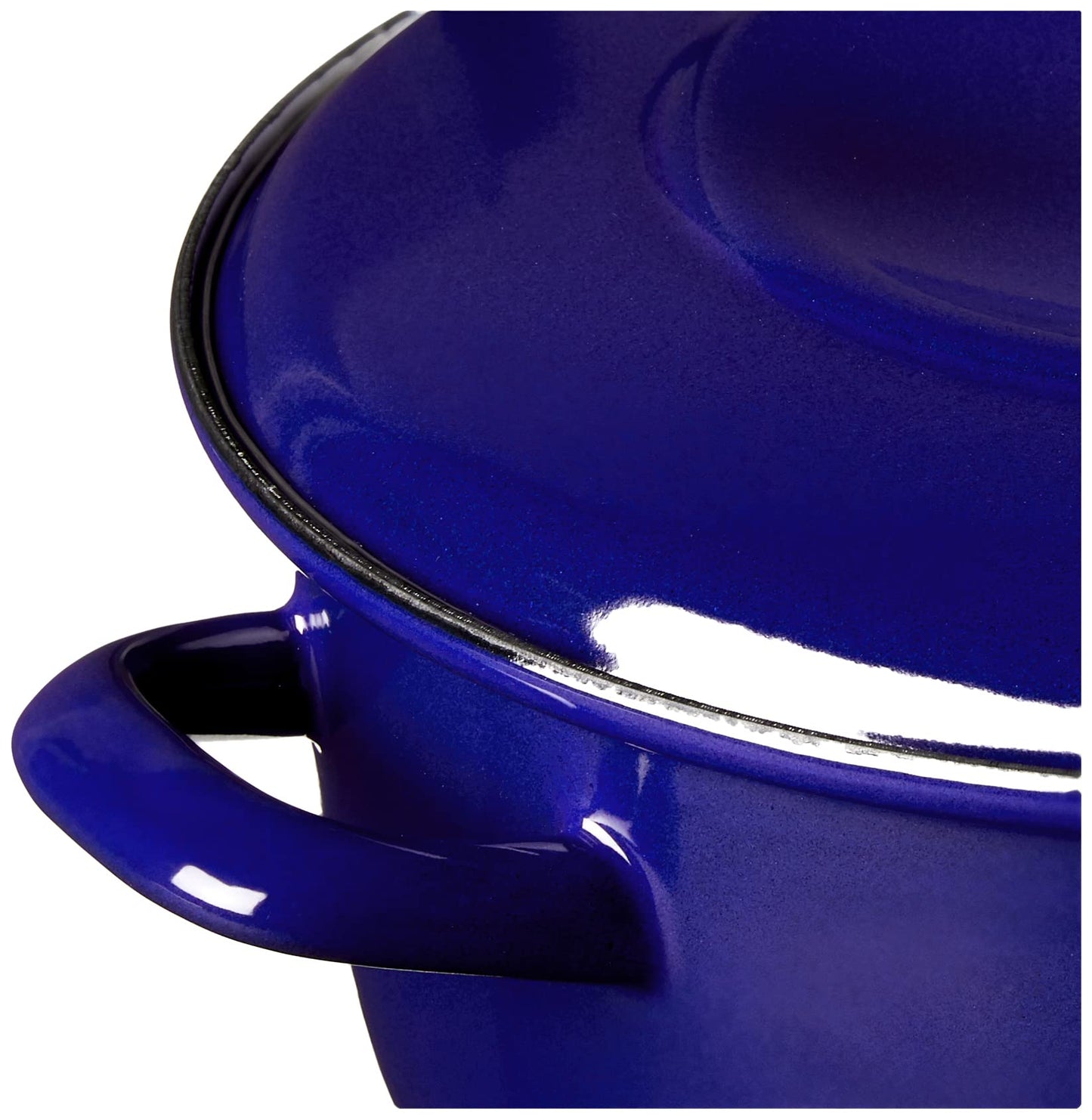 7QT Round Dutch Oven Casserole Pot with Lid (7QT Covered Casserole / Cobalt Blue)