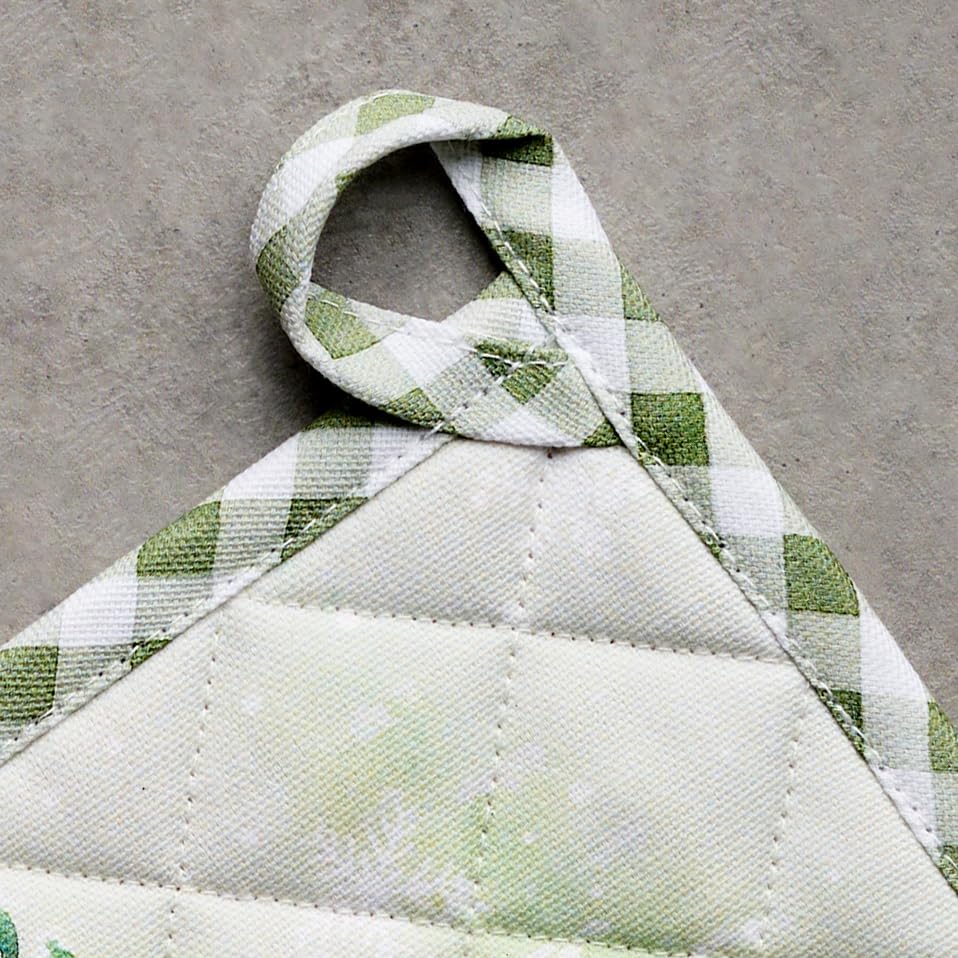 Pot Holders 100% Cotton Potholders (097 - Winter Mornings / 8" x 8" (Pot Holder Pack of 1))