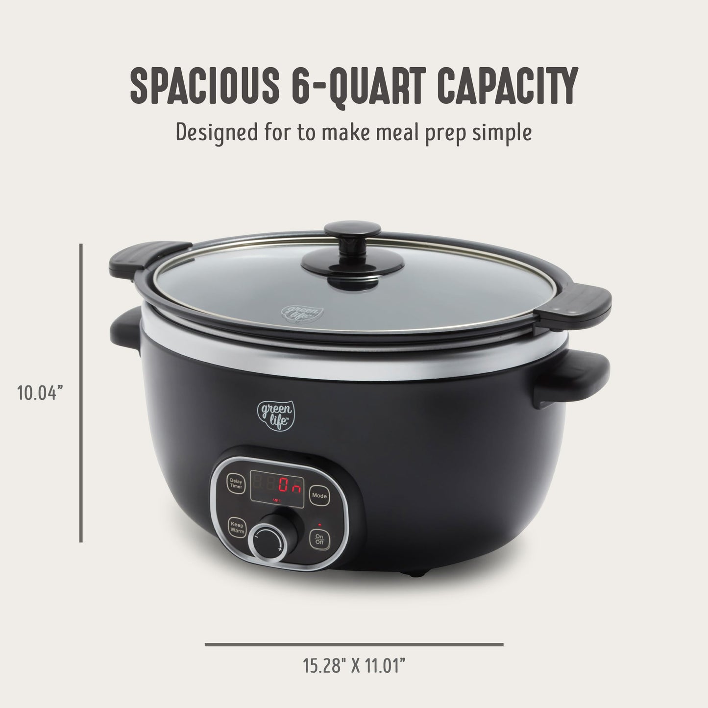 6QT Ceramic Nonstick Slow Cooker