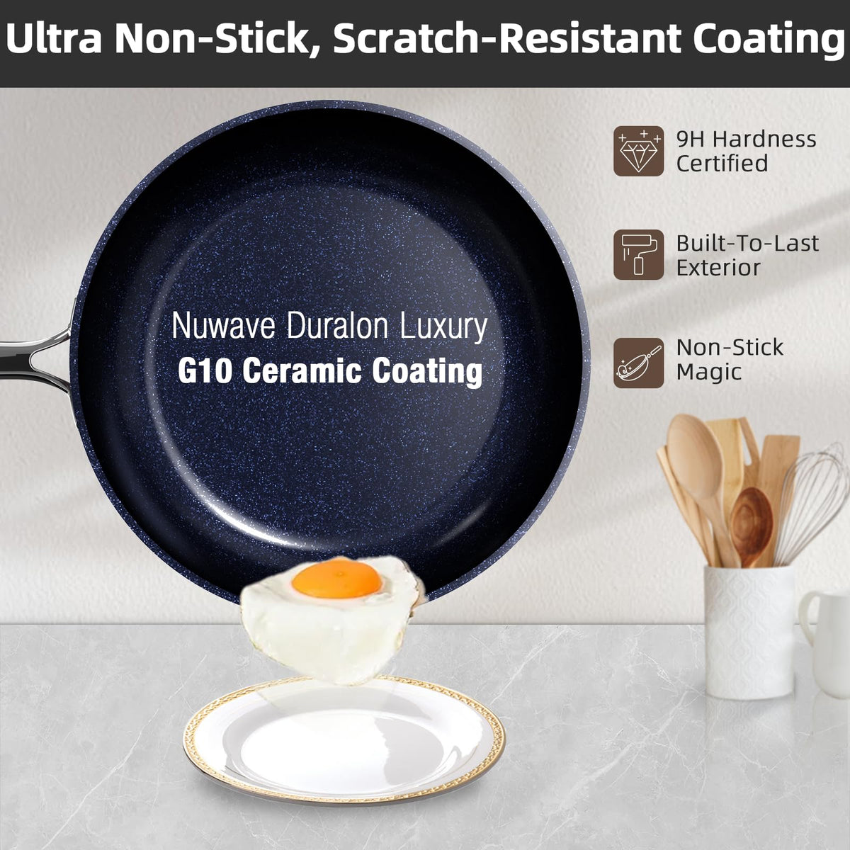 Lux 13pc Forged Lightweight Nonstick Ceramic Cookware Set (Cinnamon)