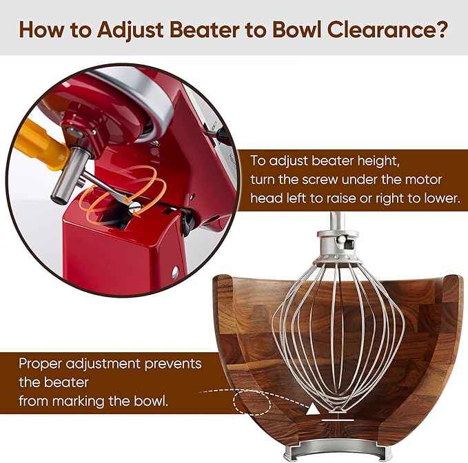 North American Solid Walnut Wood Mixing Bowl for KitchenAid Mixer - Handcrafted Wooden Bowl Compatible with KitchenAid 4.5 & 5 Quart Tilt-Head Stand Mixers
