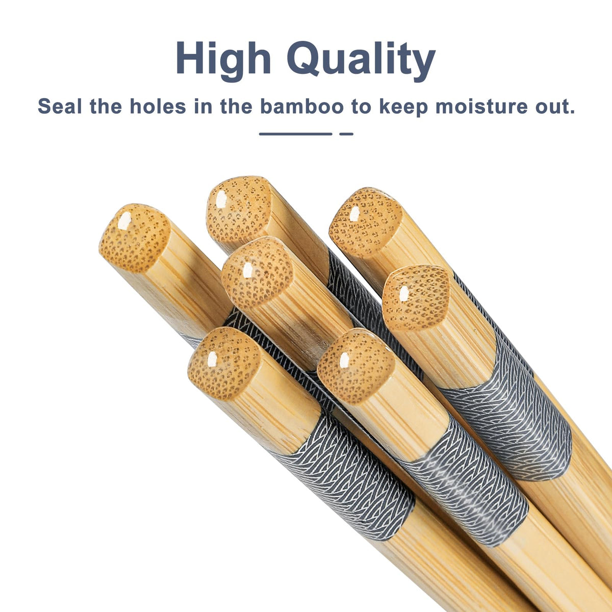 Bamboo Chopsticks Reusable 20Pairs (Style 1 - 20 Pairs - 9.45 inches)
