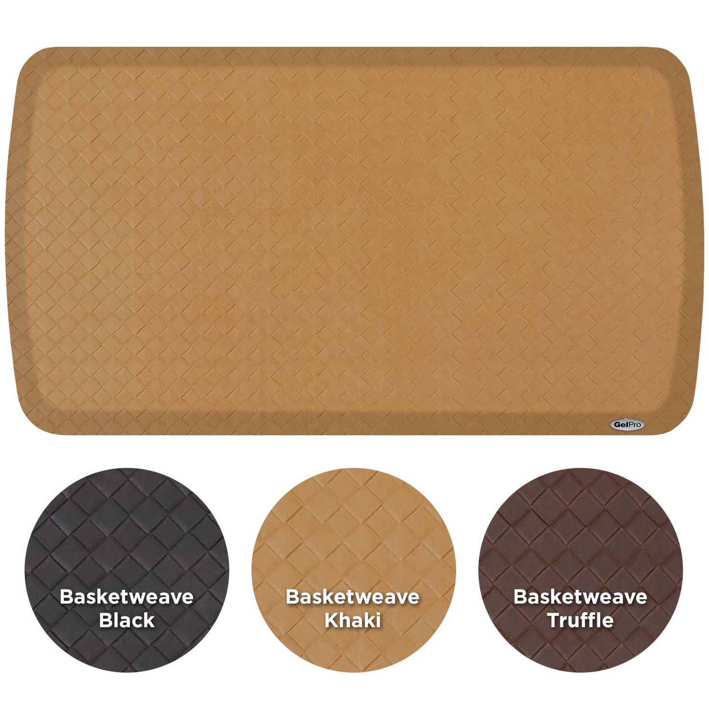Elite Premier Gel & Foam Anti (36"L x 20"W x 0.8"Th / Basketweave Khaki)