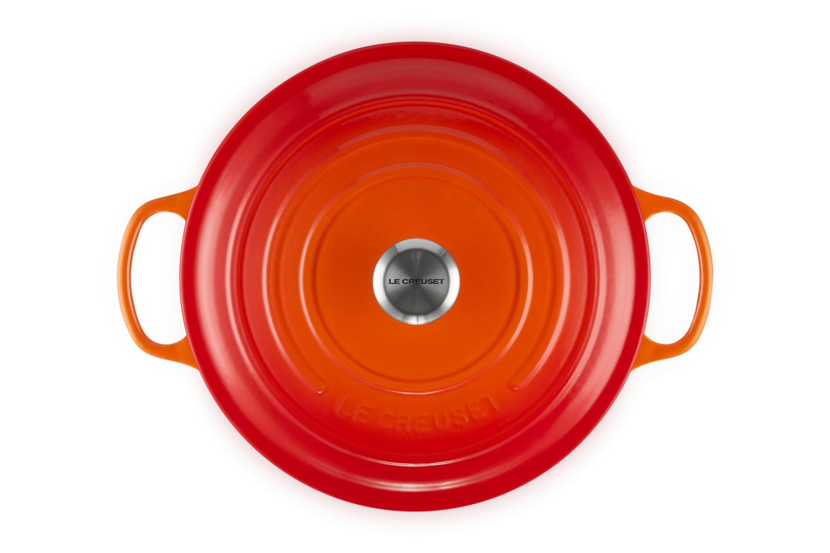 Enameled Cast Iron Round Dutch Oven (Flame / 9 Qt)