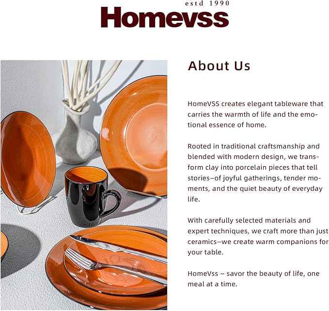Stoneware Sonoma 56pc Dinnerware Set, Black + Speckled Spin Wash Orange