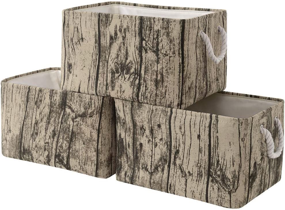 Fabric Storage Basket (Tree Stump / Large-3 Pack)