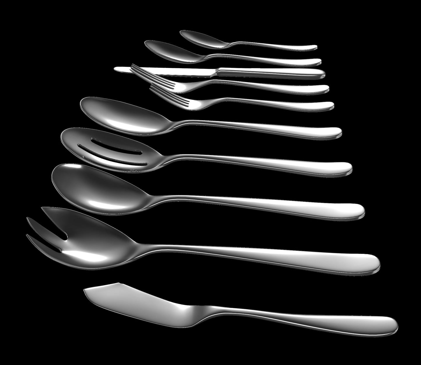 Silverware Set for 8 with Serving Utensils (45-Piece Including a Serving Set)