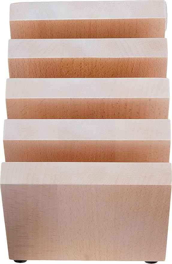ZWILLING Italian Slanted Magnetic Knife Block - White-Colored Beechwood