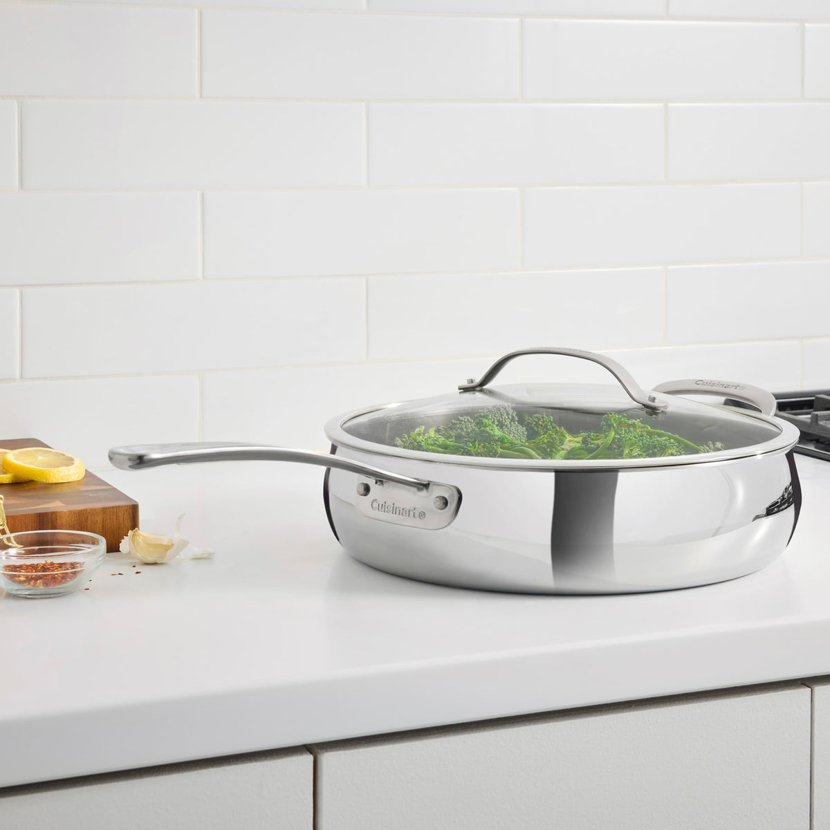 PureClad™ Triple Ply Stainless Steel 5.5 Qt. Saute Pan w (5.5 Quart Saute Pan)