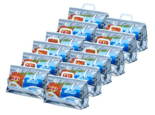 Hot and Cold Insulated Bags for Food Delivery (Small (Lunch Size))