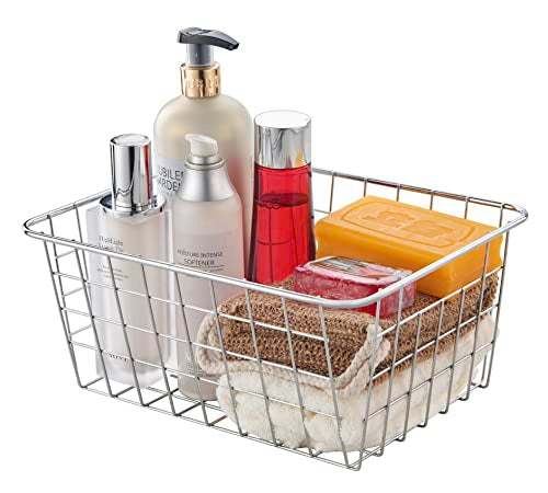 Wire Kitchen Storage Basket 4 Packs (Chrome)
