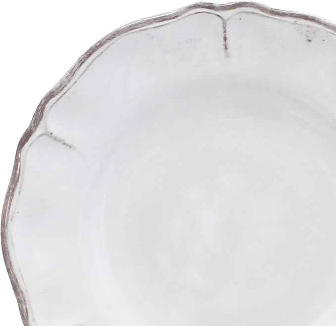 Le Cadeaux 18 Piece Luxury Melamine Dinnerware Set, Service for 6 (Rustica Antique White)