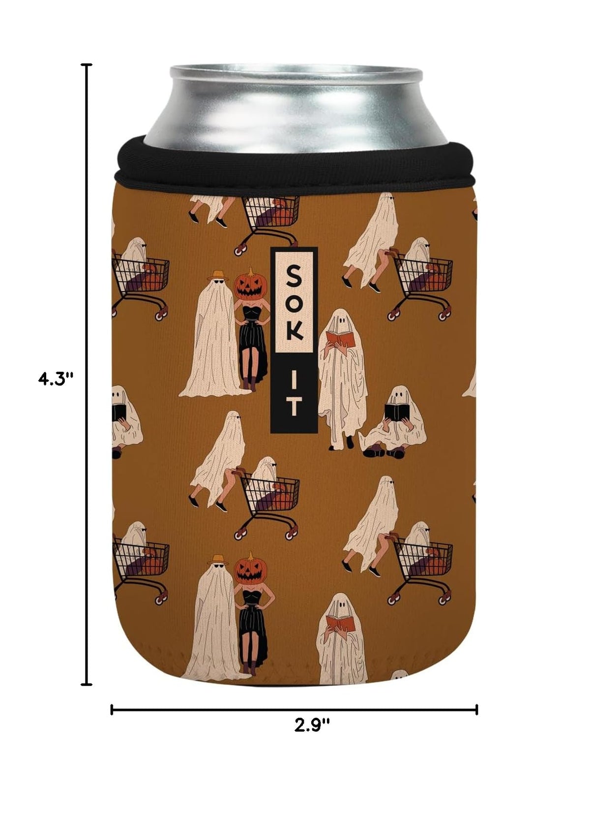 CanSok Sleeve for Beer & Soda Insulated Neoprene Cover (Material Ghoul / 12oz Can Sleeve)