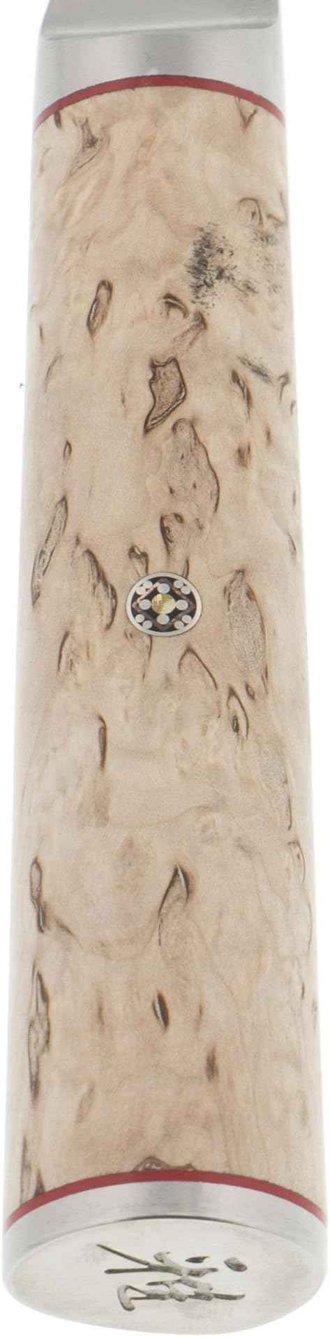 Miyabi Birchwood SG2 Japanese Nakiri Knife, 6.5-inch, Vegatable Kitchen Knife, Karelian Birch Handle, 100-layer flower Damascus pattern, Handcrafted in Seki, Japan