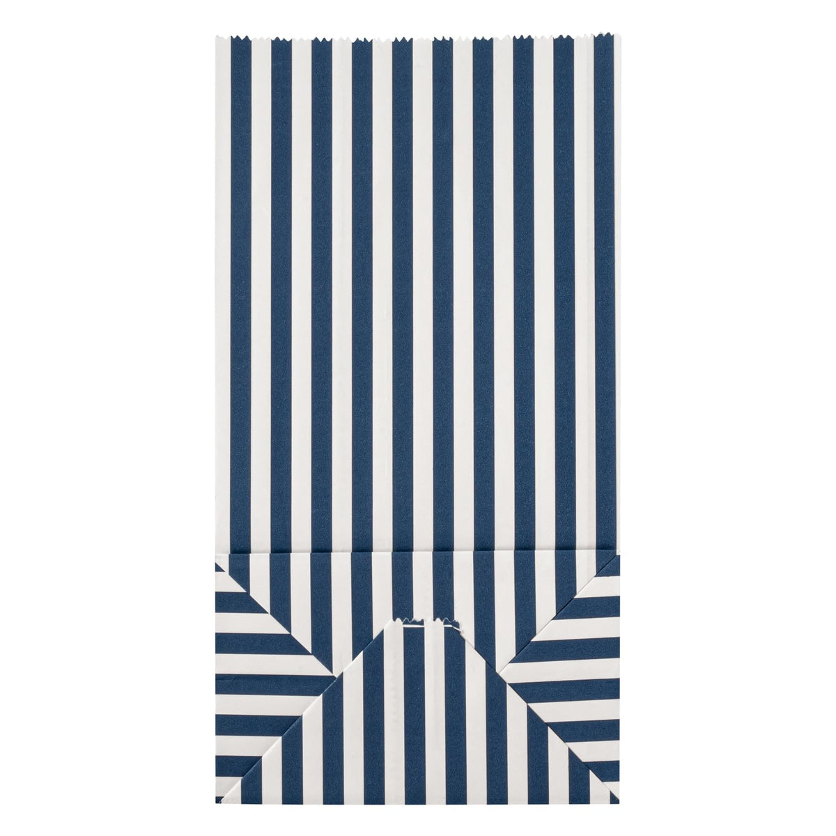 Blue And White Stripe Paper Bag (4 lb / Blue & White)