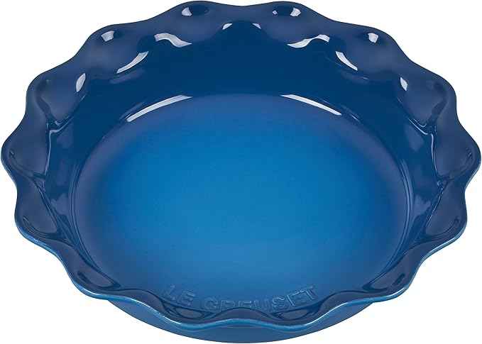 Le Creuset Stoneware Set of 2 9" Heritage Fluted Pie and 9" Fluted Loaf Dish, Marseille