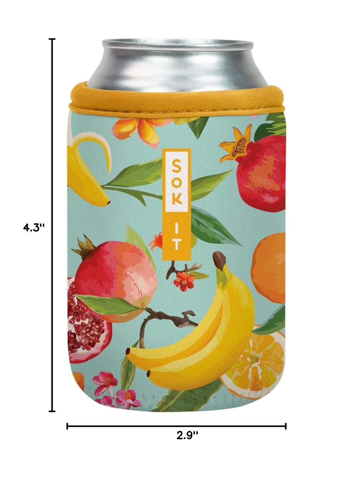 CanSok Sleeve for Beer & Soda Insulated Neoprene Cover (Paradise Punch / 12oz Can Sleeve)