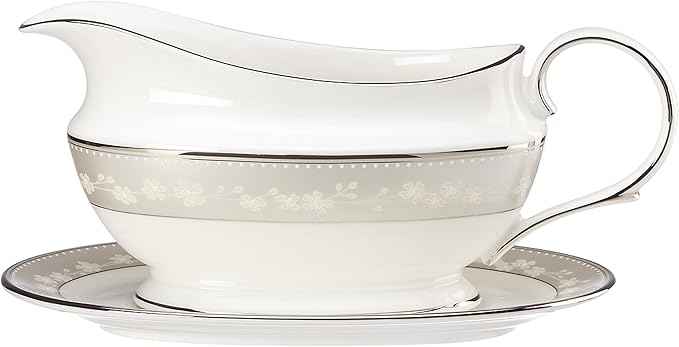 Lenox Bellina Sauce Boat and Stand, White
