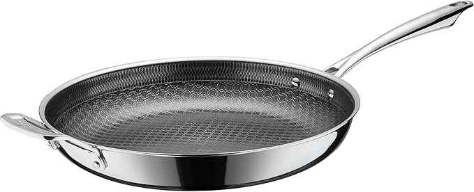 Cuisinart FusionElite+ Hybrid Nonstick Tri-Ply Stainless Steel Skillet, 12″ Skillet Frying Pan with Helper, PURELYSEAR Ceramic Nonstick Technology, Scratch Proof, Cool Grip Handles, Dishwasher Safe
