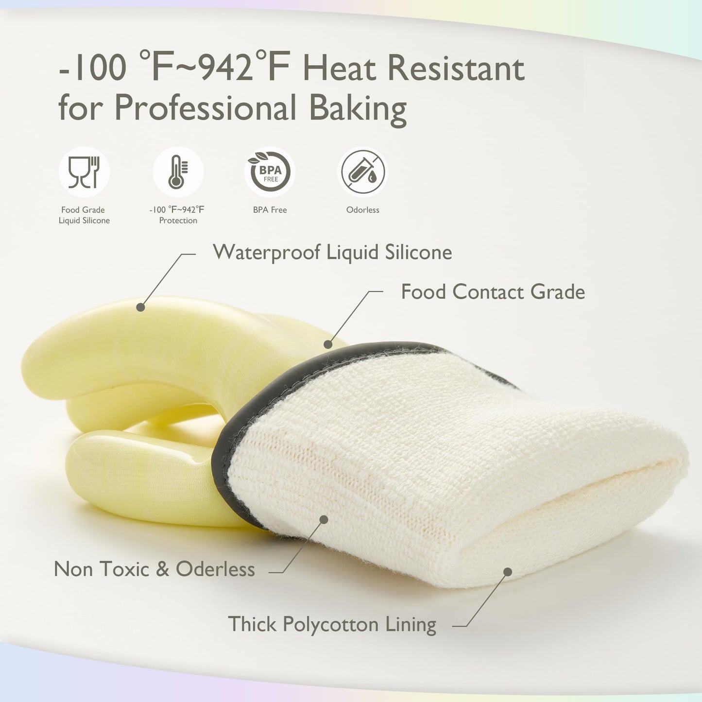 Heat Resistant Oven Gloves (Purple / Large)