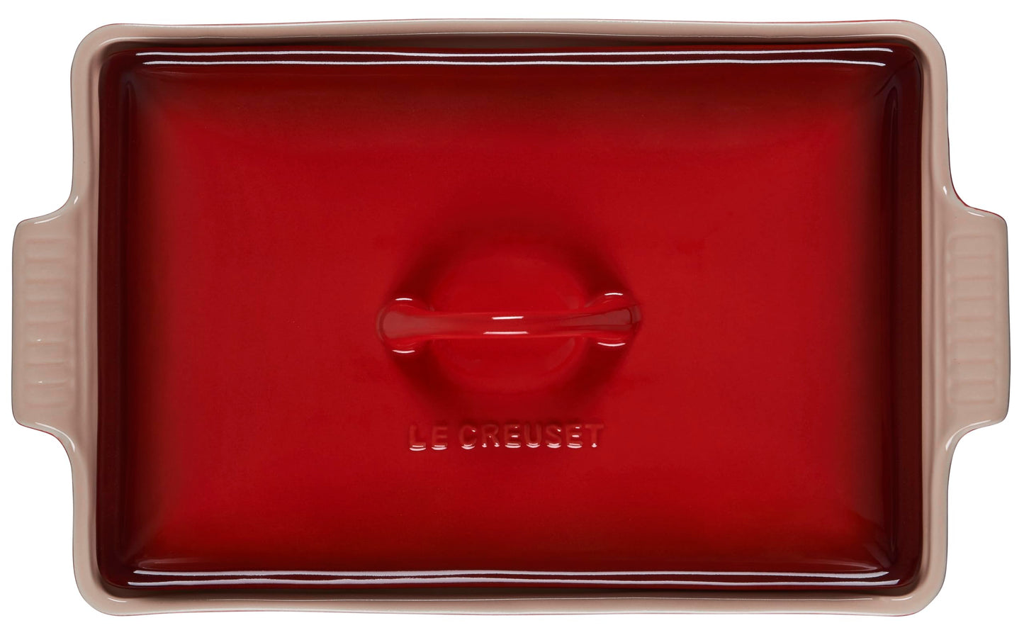 Stoneware Covered Rectangular Casserole (Cerise)