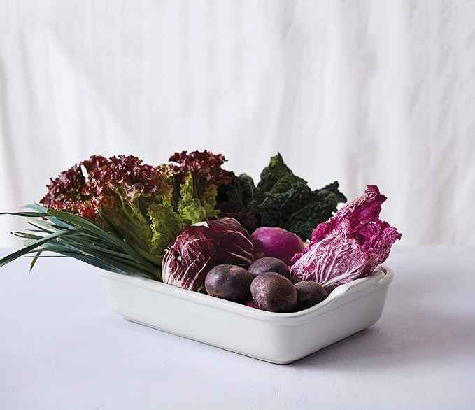 Le Creuset Stoneware Heritage Set 3 Rectangular Dishes, White