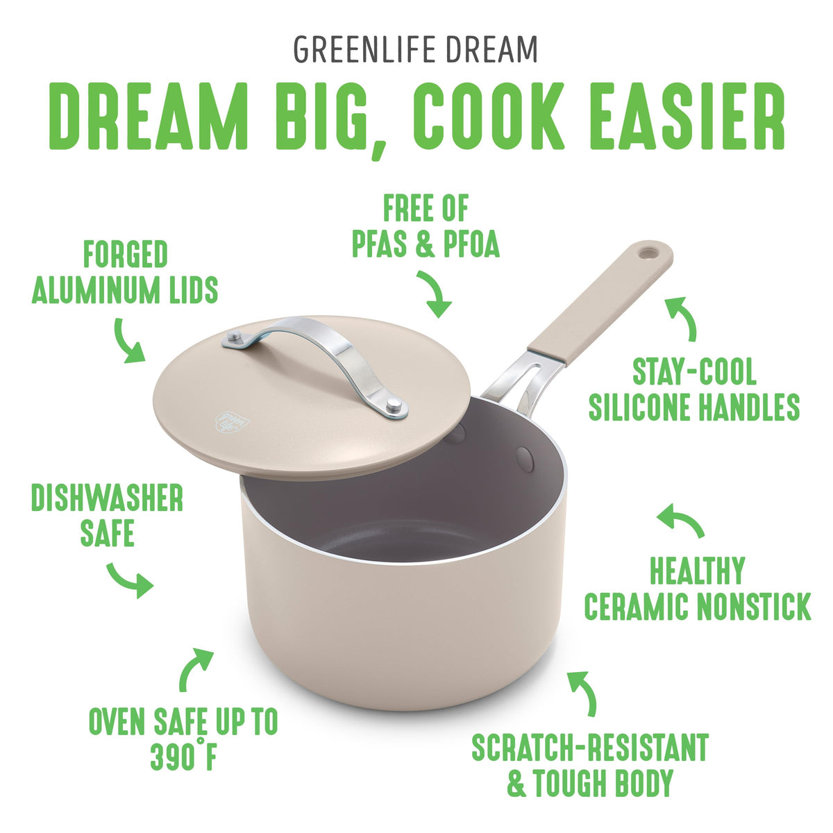 2 Quart Nonstick Saucepan with Lid