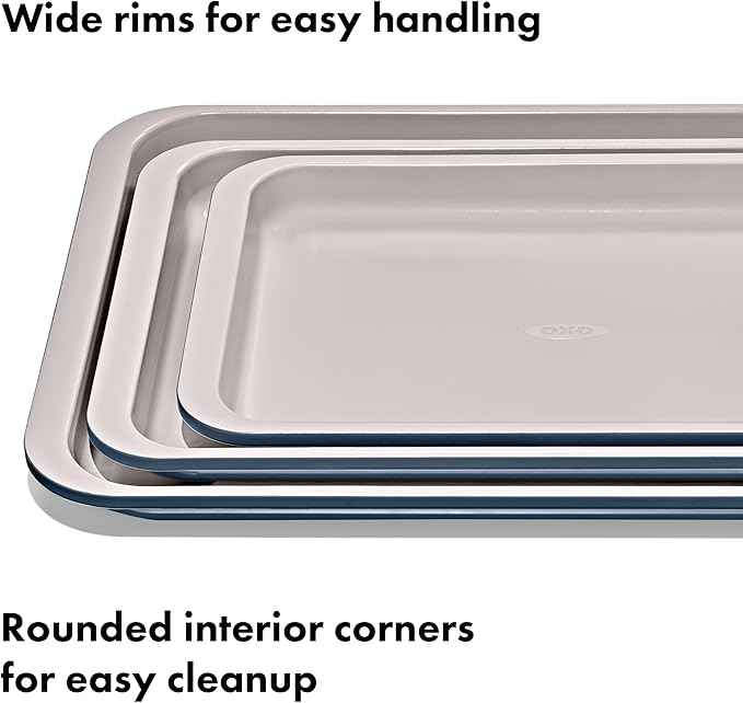 OXO Good Grips Non-Stick Pro Ceramic Coated Metal Bakeware Half Sheet Pan – Storm Blue