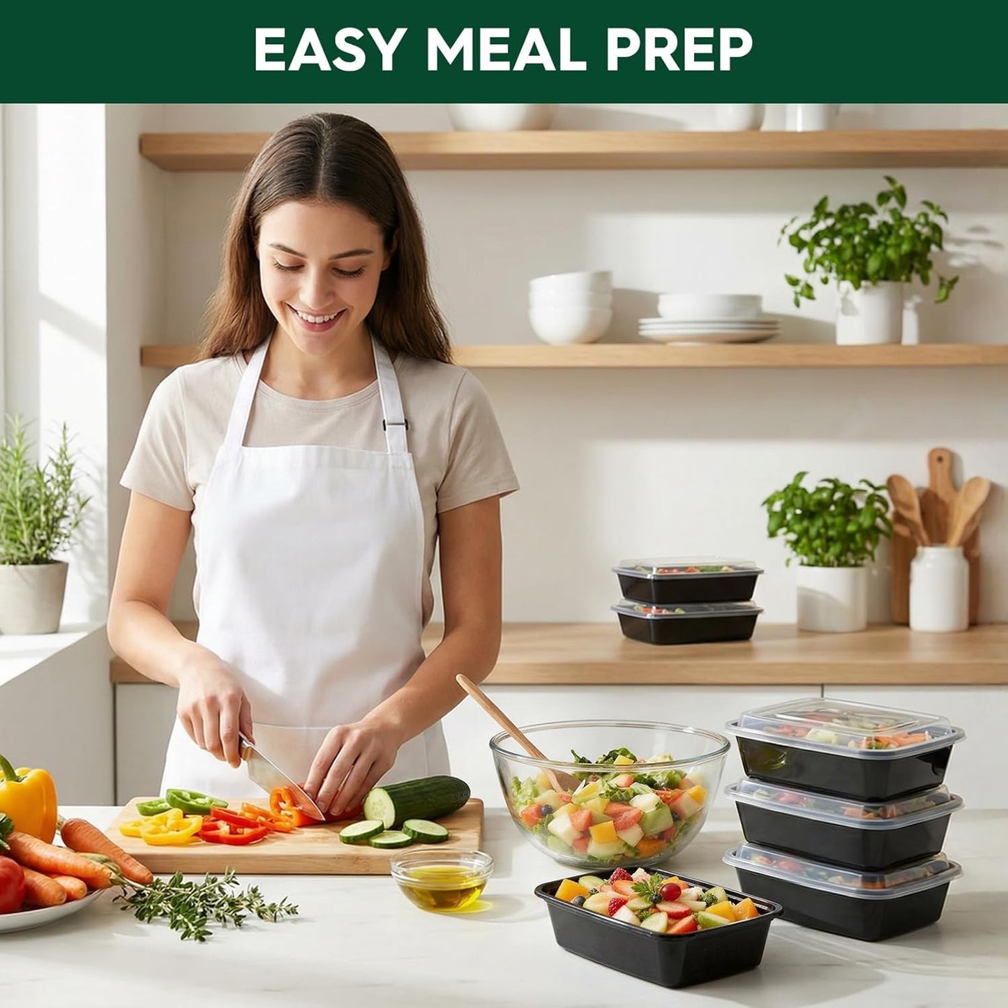 Glotoch Meal Prep Containers 32oz 50 Pack (32oz-50pc)
