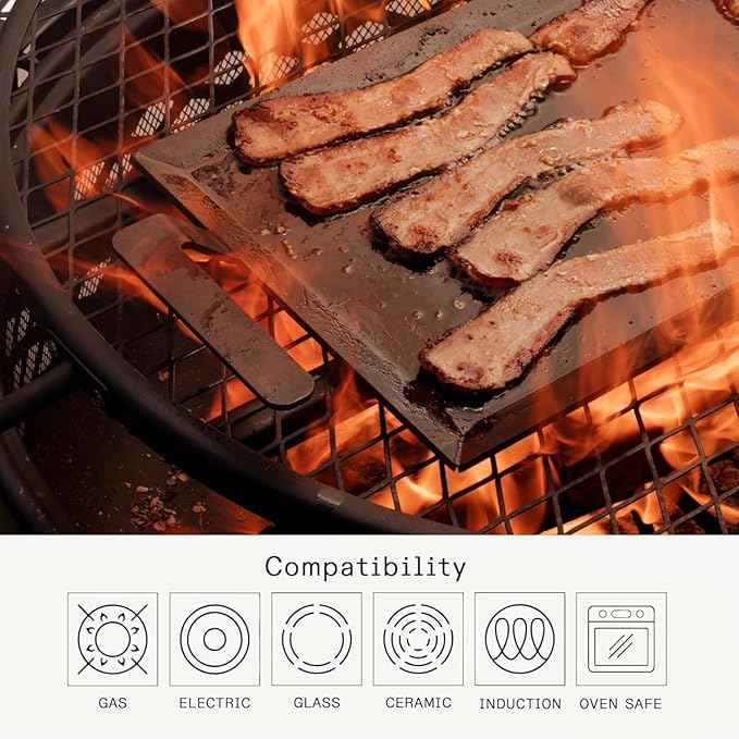 Made In Cookware | Carbon Steel Griddle - (Like Cast Iron, but Better) | Professional Cookware | Crafted in Sweden | Induction Compatible