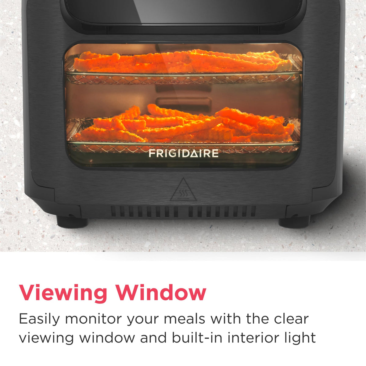 5-in-1 Air Fryer Combo Oven with Viewing Window, Large 12.6 QT Capacity, Digital Display, 5 Cooking Modes, 7 Recipe Presets, Automatic Shake Reminder, PFAS-Free Cooking Surfaces, Black (5-1 Air Fryer)