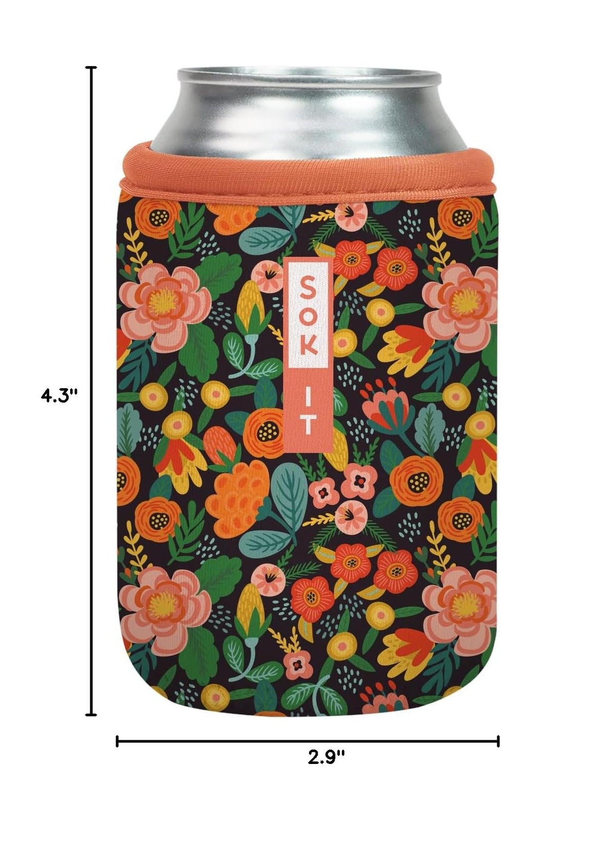 CanSok Sleeve for Beer & Soda Insulated Neoprene Cover (Floral Affair / 12oz Can Sleeve)
