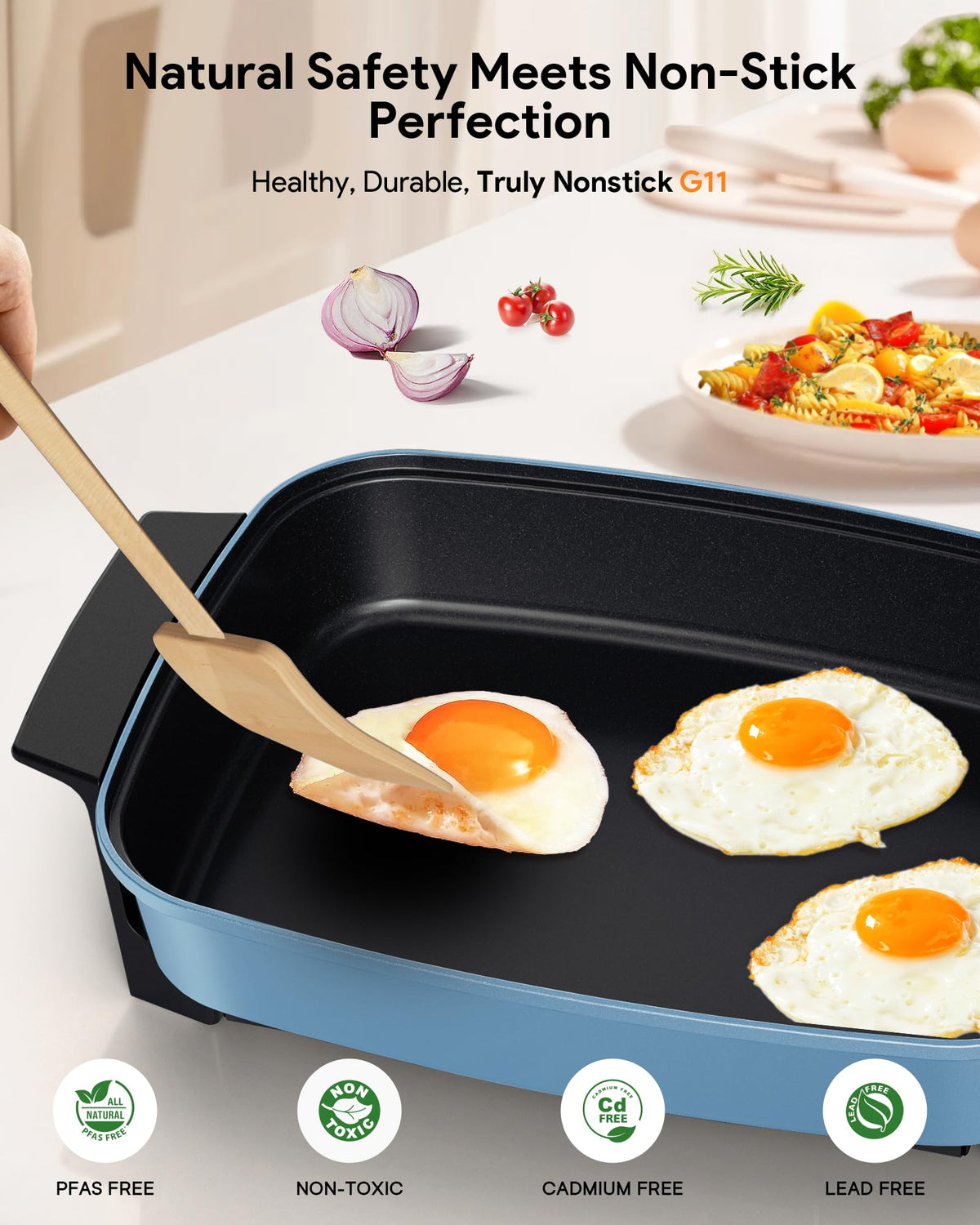 Medley XL Digital Electric Skillet (Cozy Blue)